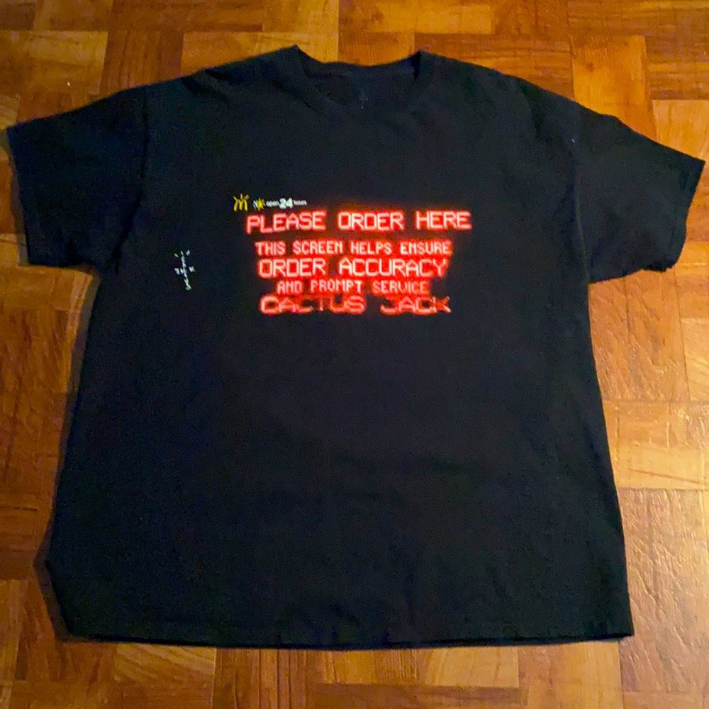Please order here Travis Scott x McDonald’s tee